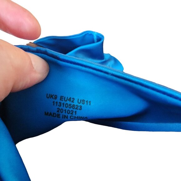 ASOS Designs Open Toe Bright Blue Retro Chunky Heel Sandal Womens size 11 - Picture 10 of 10